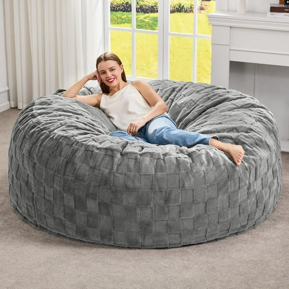 Bean Bag Chairs Beanbag Chair with Filler Adult Bean Bags with Fluffy Cover Giant Bean Bag Chairs for Adults for Living Room Bedroom ( FT \uD x \uD x \uD)