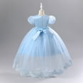 thumbnail image 5 of Girls Elegant Princess Party Dress Embroidered Lace Tulle Gown for Birthday Wedding Formal Wear, 5 of 5
