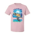 thumbnail image 2 of Swimming Sea Turtle Animal Lover Men's Graphic T-Shirt, Light Pink, Large, 2 of 3