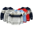 thumbnail image 6 of Godderr Kids Toddler Little Boys Knit Sweaters 2-8Y Kid Baby Fashion Simple Sweat Tops Autumn Winter New Casual Jumper Warm Bottoming Shir, 6 of 6