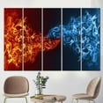 thumbnail image 4 of Element War Canvas Art, Red Vs Blue Wall Decor, Ice Heat Art, Abstract Wall Decor, Fire Vs Water War Wall Decor, Modern Poster, Canvas Wall Decor - Rolled Canvas, 4 of 6
