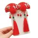 thumbnail image 1 of Diadema Hanfu estilo rojo para niños, horquilla antigua con borla, pinza para el cabello, accesorios para el cabello de Feliz Año Nuevo, 1 of 1