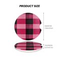 thumbnail image 2 of Round Ceramic Car Coasters 2 Pack Absorptive Clean Cork Bottom For Anti-Slip Use On Most Cars Hotpink Buffalo Plaid Check Tartan Scotland_1, 2 of 8