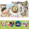 thumbnail image 3 of AOLOA Lion Toddler Nap Mat, Cute Lion Theme Colorful Flower Daycare Sleeping Bag, Custom All-in-One Sleeping Bag Blanket for Preschool, Perfect Gift for Lion Lover, 3 of 8