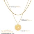 thumbnail image 2 of Gold Layered Pendant Necklace Women, 14K Gold Plated Link Chain Initial Personalized Necklaces For Women[o2805], 2 of 2