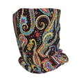 thumbnail image 2 of Bingfone Men Women Slouch Beanie Watercolor Romantic Paisley Print Cap Hip-Hop Hat Headwear Hats Turban Unisex, 2 of 8