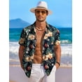 thumbnail image 3 of COOFANDY Men's Short Sleeve Hawaiian Shirts Casual Summer Vacation Shirts, 3 of 6
