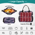 thumbnail image 4 of Medium Cooler Bag Lunch Bag Portable Meal Bag Work Meal Bag Outdoor Meal Bag Travel Meal Bag Picnic Meal Bag Going Out Meal Bag Purple Beautiful Flowers, 4 of 6