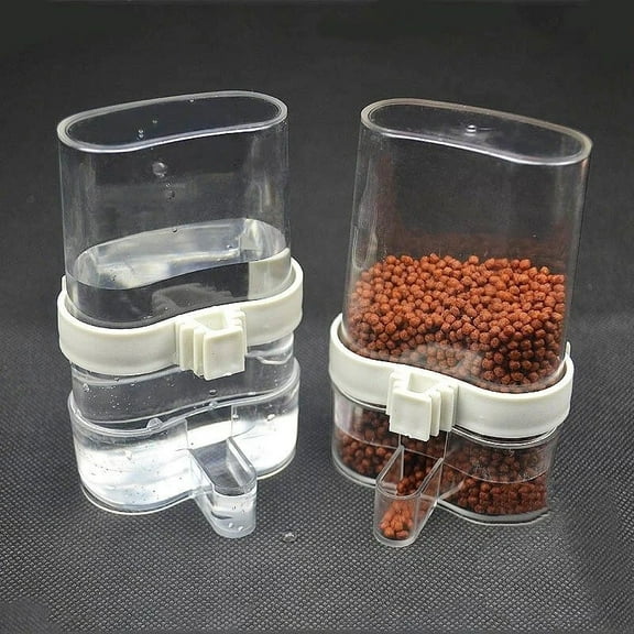 2Pcs Pet Bird Feeder Food Water Feeding Automatic Drinker Parrot Dispenser USA