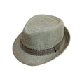 thumbnail image 4 of Avolia Unisex Kids Fedora Hat Breathable Polyester Jazz Cap Autumn Beach Travel with Adjustable Strap Khaki One Size, 4 of 5