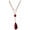 Ruby with Red Mojave Copper Turquoise Drop, variant on Double Diana Denmark Necklace in Chalcedony with Chalcedony Drop
