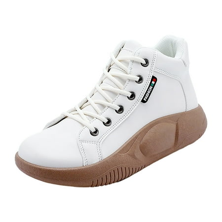 

Sneakers for Women 2022 Women S Autumn New Korean Lace Up High Top Solid Casual Sport Shoes Womens Sneakers Pu A 40