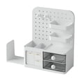 thumbnail image 4 of Desk Organizer with Pegboard, Adjustable Book Stand, Office Supplies Storage, Study Table Organizer, Dorm Room Essentials, Workspace Accessories, Pen Holder, Stationery Organizer, Home Office Desk, 4 of 7