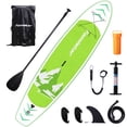 thumbnail image 1 of Famistar Inflatable SUP Paddle Board, 144"Lx32"Wx6"THK, w/ 3 Removable Fins, Adjustable Paddle, Pump with PSI Gauge, Carrying Backpack & Repair Kit, 1 of 13