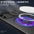 thumbnail image 3 of AUshell for iPhone Xs Max Case, Slide Camera Window Compatible wth MagSafe Rotating Kickstand Ring Silicone Military-grade Drop Resistant for iPhone Xs Max Magnetic Shockproof Shell, Black, 3 of 6