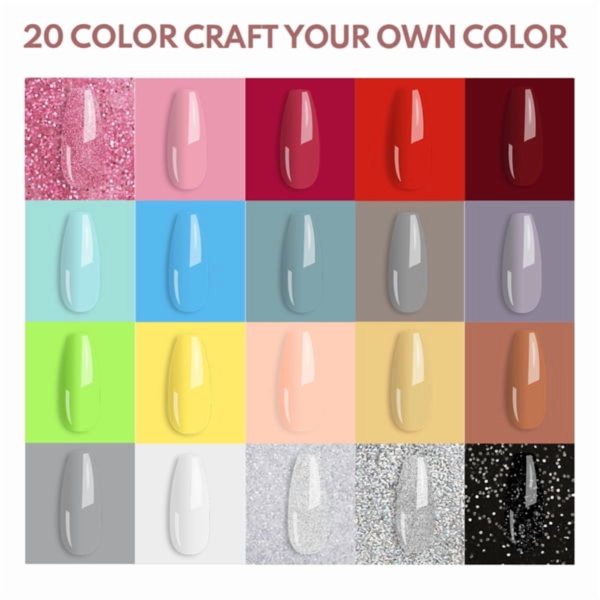 Acrylic Nail Kit Dip Powder Nail Kit Starter with Drill and UV Light, 20 Colors Fast Dry Powder Nail Dipping kit, with Base & Top Coat Activator Dip Nail Kit for French Nail Art Manicure DIY