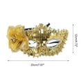 thumbnail image 2 of Unique Bargains 1 Pc Floral Sequins Half Face Party Mask for Masquerade Party Gold Tone, 2 of 4