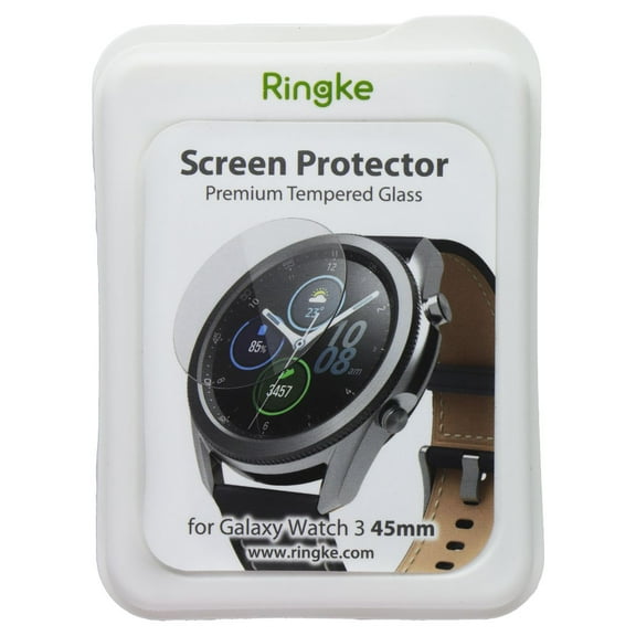 Ringke Invisible Defender Glass Designed for Galaxy Watch 3 45mm Screen Protector - 4 Pack
