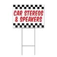 thumbnail image 1 of Car Stereos & Speakers (18" x 24") Yard Sign, Includes Metal Step Stake, 1 of 6