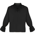 thumbnail image 2 of Lilgiuy Fall Tee Shirts for Men Casual Solid Turn Down Long Sleeve Pullover Zipper Top Gift for Your Boyfriend Husband Dad, 2 of 4