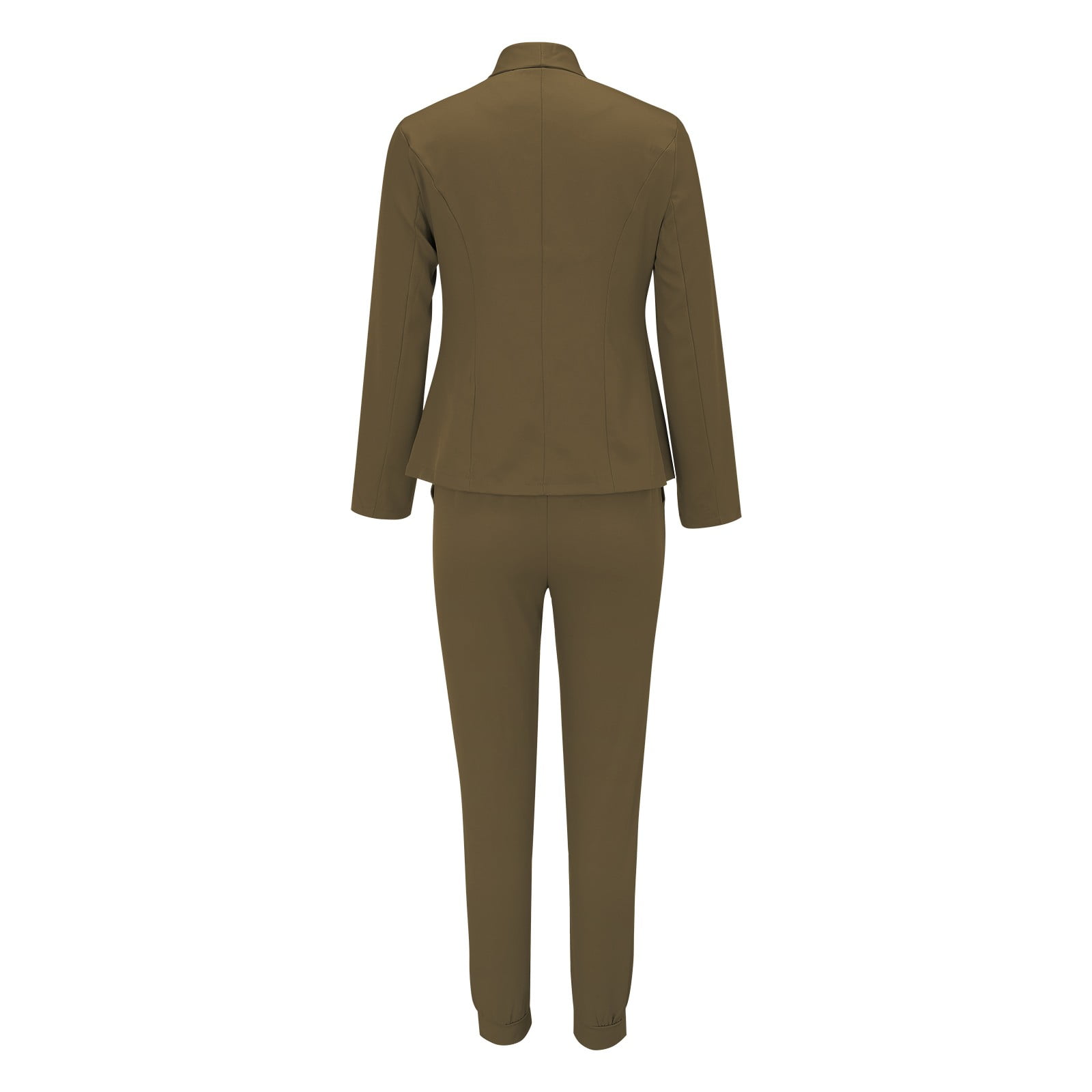Ensemble Costume Deux Pièces Pour Femme – Veste Longue + Pantalon, élégant Pour Le Bureau Ou Les Occasions Formelles - 4