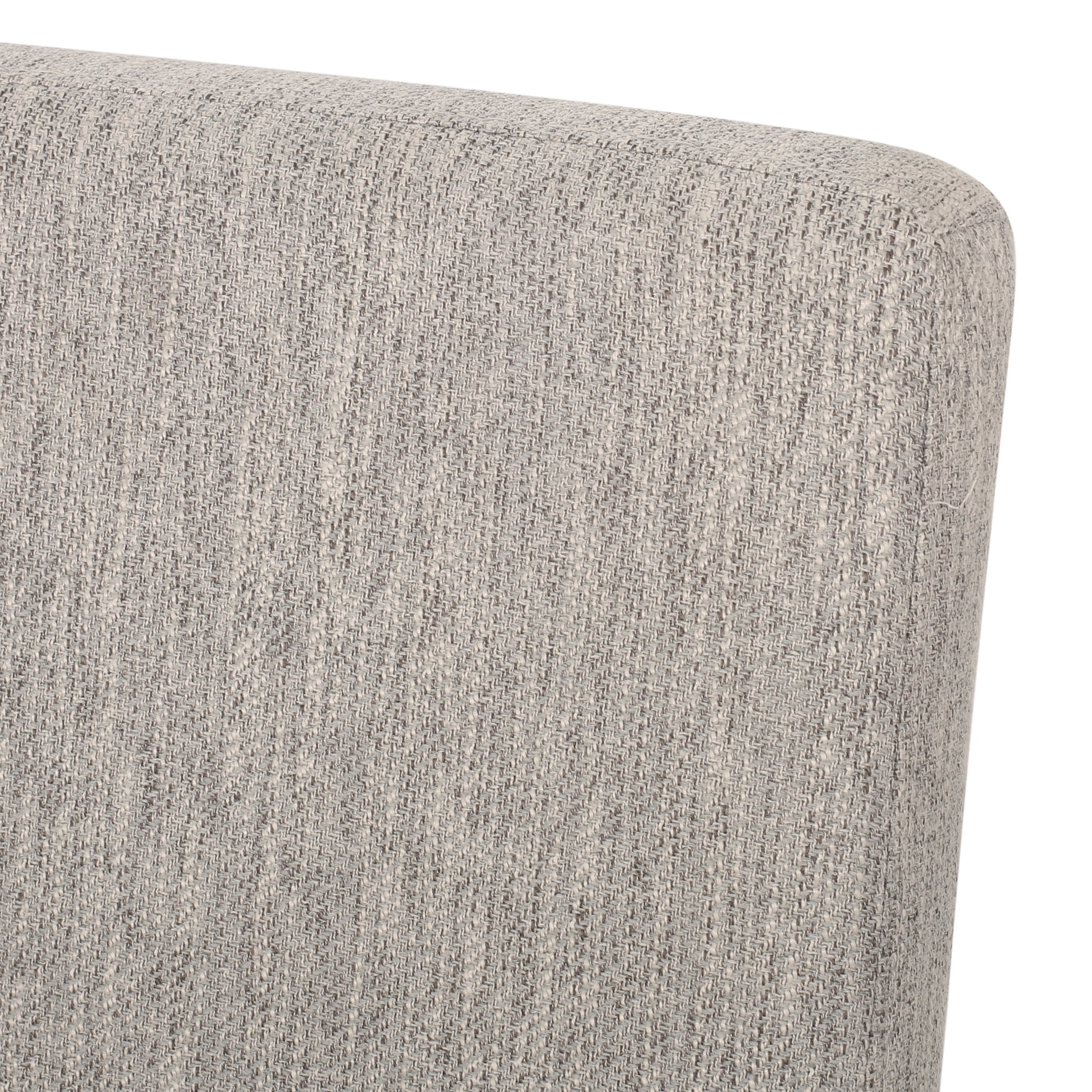 Christopher Knight Home Set of 6 Upholstered Dining Chairs with Solid Wood Legs, Black + Light Gray