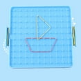 thumbnail image 4 of 16x16cm Double Sided Geoboard Nails Peg Board Elastic Bands Kids Teaching Aids, 4 of 7