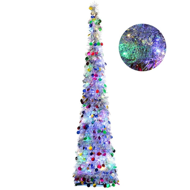 Árbol de Navidad Orgrimmar de 1,5 m con 100 luces LED multicolor
