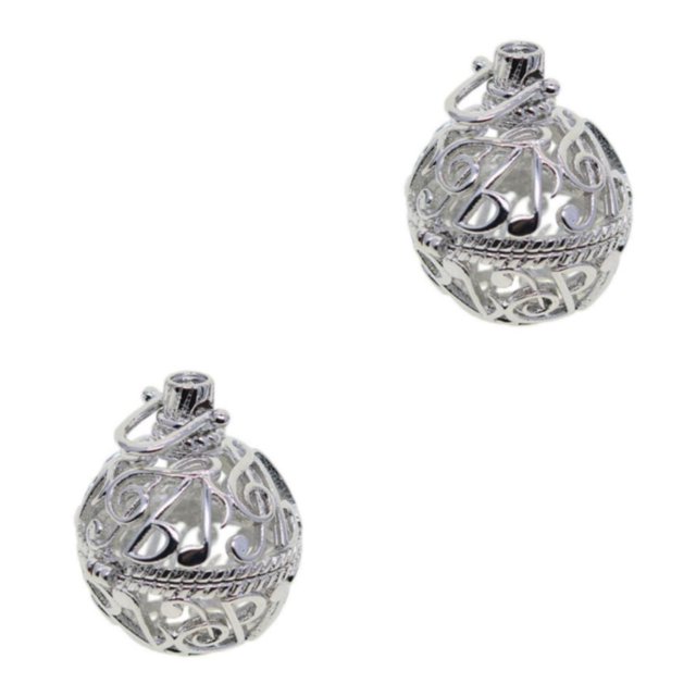relayinert Perles Cage Médaillon Pendentif Réglages Collier Lotus pour Bricolage Argent Type B 2ensemble