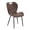 A-Black, Brown, variant on Dining Chairs Set of 4 Modern PU Leather Metal Frame Handle Light Gray Black for Kitchen Restaurant