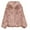 DT--Pink, variant on Women's Solid Color Winter Warm Loose Stand - Collar Faux Fox Fur Coat, No Hood, Casual Outdoor & Lounge Wear, Plus Size Friendly