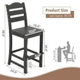 thumbnail image 3 of Costway Outdoor 4pcs HDPE Bar Stool Patio Tall Chair Backrest Footrest All Weather Navy, 3 of 7