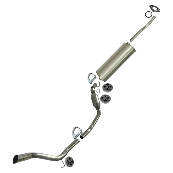Stainless Steel Intermediate Pipe, Muffler and Resonator Exhaust System Kit Fits 2001-2005 Explorer Sport Trac 4.0L - Direct Fit