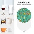 thumbnail image 6 of Picia Funny Animals in Jungle Printed Leather Coasters for Drinks, 4" Drink Coasters Set of 4 for Tabletop Protection, Handmade Luxurious Home Décor and Housewarming Gift -Round Shape, 6 of 6