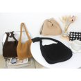 thumbnail image 4 of Zhuge Bolso de hombro tejido para mujer, bolso de mano tejido, bolso de mano tejido elegante para playa de verano, bolsos de hombro de 12,99 x 1,96 x 12,59 pulgadas (marrón oscuro), 4 of 5