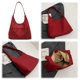 thumbnail image 5 of Bolso Mano Gran Capacidad para Mujer Nuevo Alta Gama Textura Casual Axila (vino) Rojo, 5 of 9