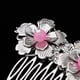 thumbnail image 5 of 2 uds pinzas para el pelo de cristal Yuyangstore con flores de plata nupcial Peine lateral Rosado, 5 of 7