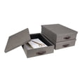 thumbnail image 3 of Bigso Oskar - Storage box - for A4/Letter - canvas gray, 3 of 5