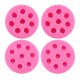 thumbnail image 1 of 4 Pcs Silicone Mold 8-compartment Blueberry and Mulberry Shaped Cake Decorating Tool Dessert Chocolate Fondant Mold (Pink), 1 of 4