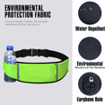thumbnail image 4 of Waist Bag With 3- Zipper Pockets, Reflective Stripe, Bottle Holder, Unisex Hands-Free Running Belt for Sports Festival Workout Traveling Running Casual Carrying moble Phone, 4 of 5