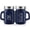 Navy Blue, variant on 4 Oz Black & White Glass Salt and Pepper Shaker Set with Stainless Steel Lids, Cute Table Spice Dispensers for Home Kitchen, Restaurant & Wedding Table Decor