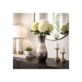 thumbnail image 3 of Glass Vase with Metal Rim for Living Room Decor - Modern Home Accents with Gradient Finish for Office Display - Decorative Flower Vase for Room, Bedroom, House, and Table Styling - 18", Brown & Ivory, 3 of 11