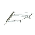 thumbnail image 4 of Stylish Series Door Window Awning - Durable Crystal Solid Polycarbonate&Sturdy Aluminum Alloy.Perfect for Wooden Wall Houses, Offering Superior Protection from Rain & Sun While Enhancing Curb Appeal, 4 of 11