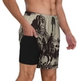 thumbnail image 2 of Balery Western Desert Cowboy Bañador para hombre, shorts de playa de secado rápido con entrepierna y forro de compresión-X-Large, 2 of 6