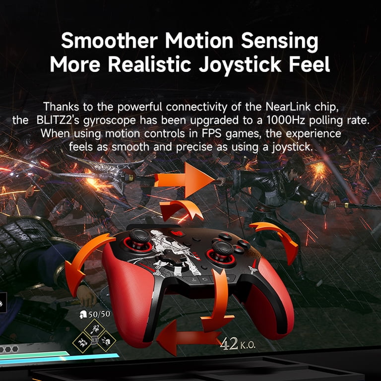 BLITZ2 TMR DYNASTY WARRIORS:ORIGINS＆GRIP BIGBIG WON BLITZ 2 Bluetooth Wireless Controller with TMR Joystick