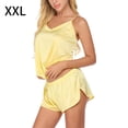 thumbnail image 1 of Conjunto de ropa de dormir para mujer Encantador chaleco con cuello en V, pantalones cortos, camisón, amarillo, XXL Inevent XX000231-38, 1 of 7