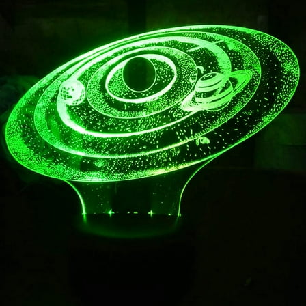 3D Solar System Night Light Table Desk Optical Illusion Lamps 7 Color Changing Lights LED Table Lamp Xmas Home Love Birthday Children Kids Decor Toy Gift