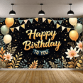 thumbnail image 5 of Yatrandify Decorative Design Happy Birthday Banner Colorful Balloons Celebration Banner for Birthday Party Celebration, 5 of 8