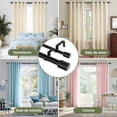 thumbnail image 4 of Barra de Cortina Doble para ventana, Tubo Cortina Doble Negro, Cortinero Doble Negro, cortineros para ventanas, Barras de cortina Ajustable doble para casa, Armario (71-142cm(28-56")), 4 of 9