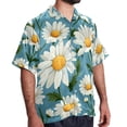 thumbnail image 2 of Daisy Men's Short Sleeve Beach Shirts Hawaiian Button Down Casual Summer Printed Unisex Top, 2 of 6